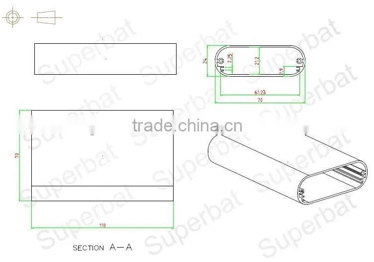 aluminum enclosure 4.33"x2.76"x0.94"(LxWxH) for Electronics