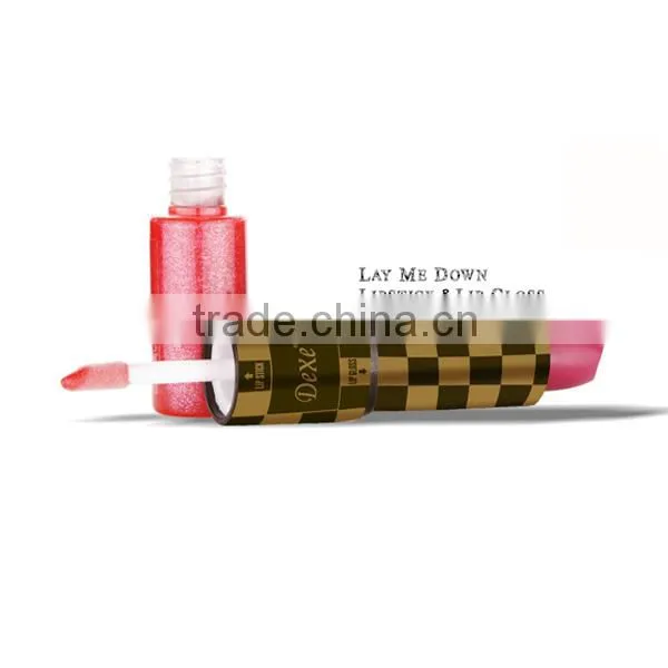 waterproof Dexe lip gloss and lipstick 2 in 1