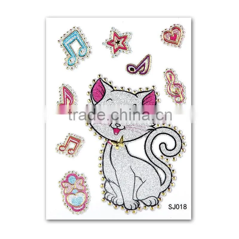 beauty sticker Custom bling glitter mobile phone sticker for iphone 6 3M gule glitter diamond full body decal stickers f