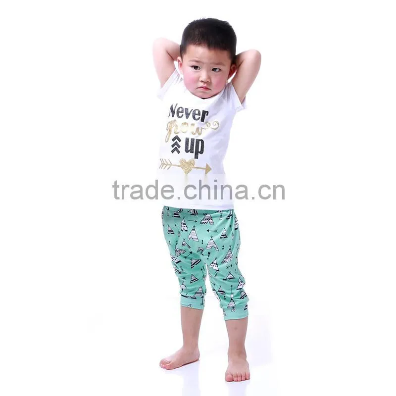 wholesale 2016 latest new design baby boys clothing sets boutique 4 pieces cotton fox print soft outfits