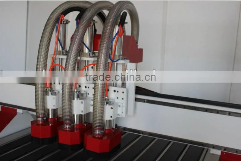 ZK-1325 Air Cylinder ATC CNC Router With 3 Tools Changing 1300*2500*200mm
