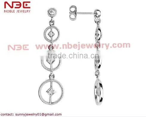 925 sterling silver earring with AAA CZ stone