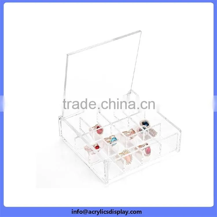 Cheaper professional acrylic jewelry box with compartment