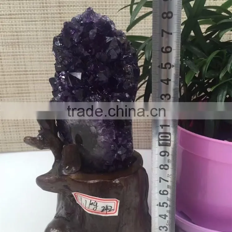 Essential Natural Shape Amethyst Geode Uruguay Crystal Cluster Ornaments