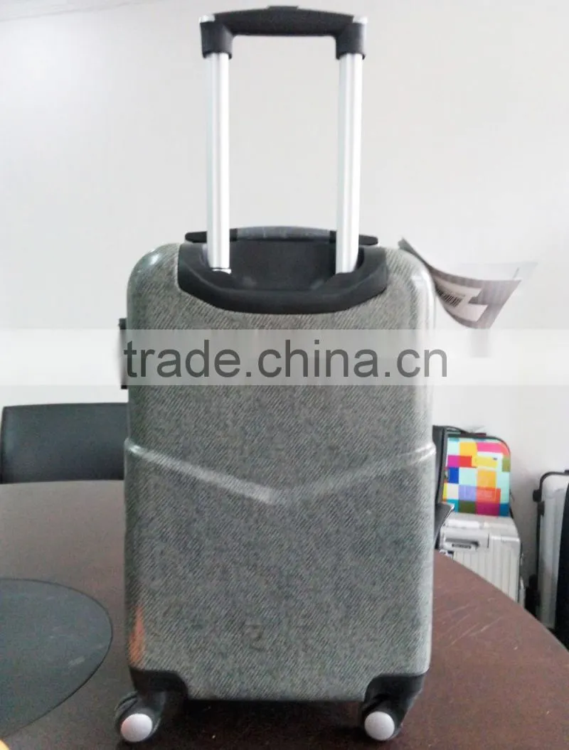 2016 cute cowboy printed hard case ABS/PC trolley luggage set