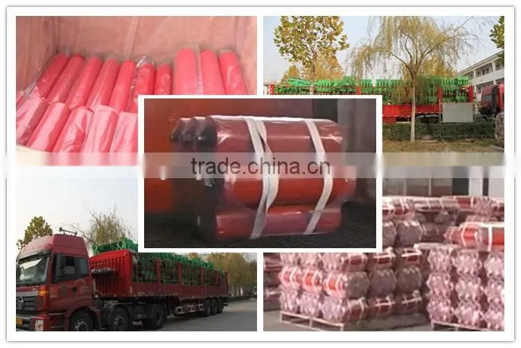 rubber coated buffer conveyor roller for stone quarry