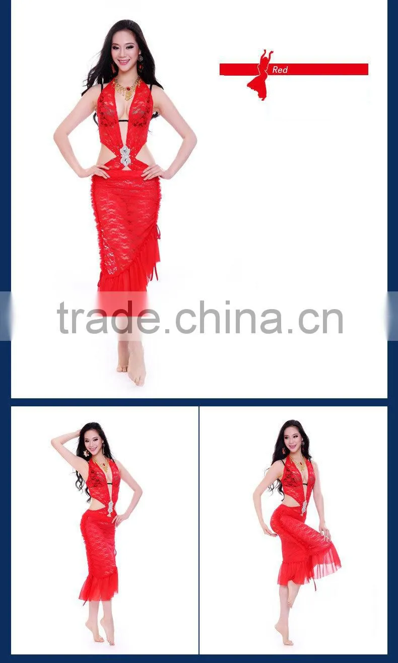 Sexy Indian lace belly dance costume dress for performance