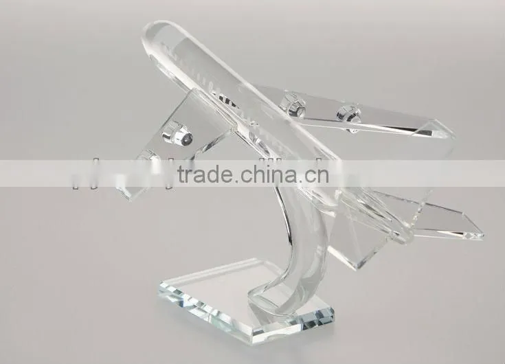 clear crystal plane model For office decoration