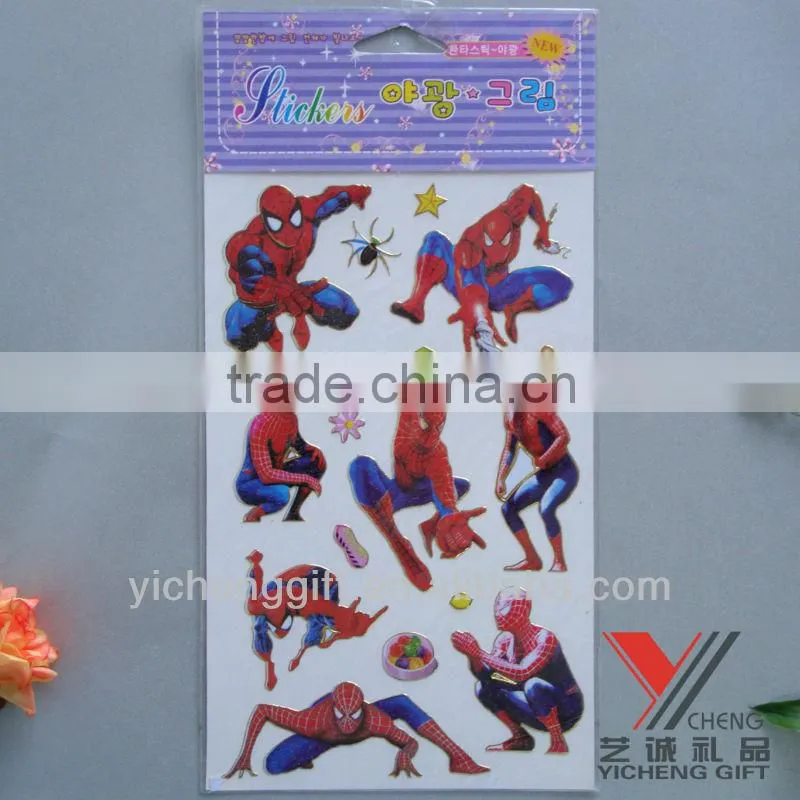 Beautiful laser sticker glitter butterfly sticker craft for promotion
