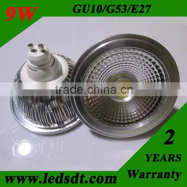 hot sale ar111 cob led spotlight,ac85-265v,12v,e27,gu10,g53