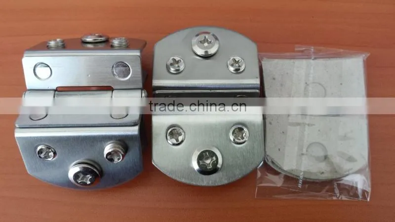 HJ-063 Hot sale 8cm semicircle single quality glass cabinet hinge /Stainless steel singleglass cabinet hinge/Quality glass hinge