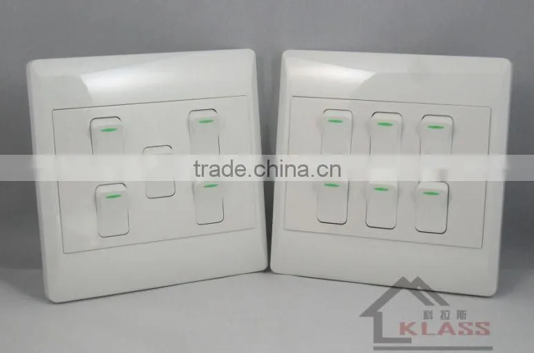 modern design south africa pc 6 gang switch IEC SABS approved