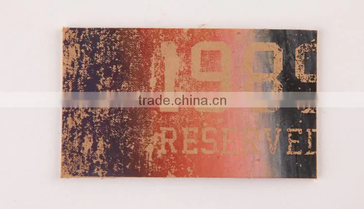 Leather Logo Patch Embossing Stamp in Garment Label