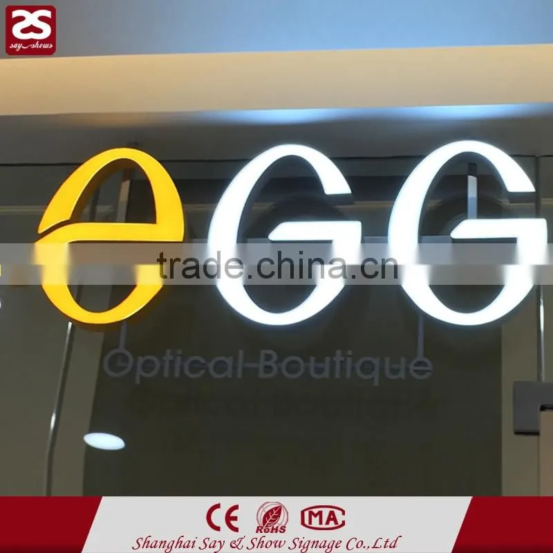 Outdoor advertising frontlit led letter sign embossing acrylic letter sign