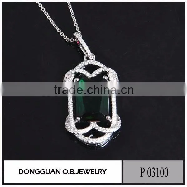Hot selling gold plated CZ pendant/white crystal pendant jewelry from China