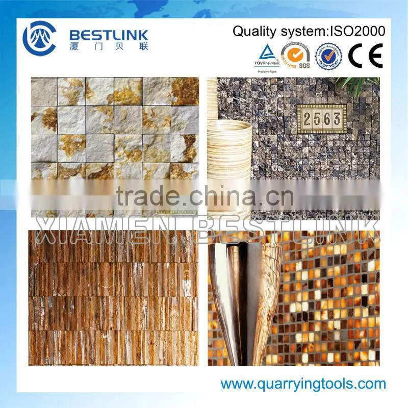 Portable mosaic rock slicing machine
