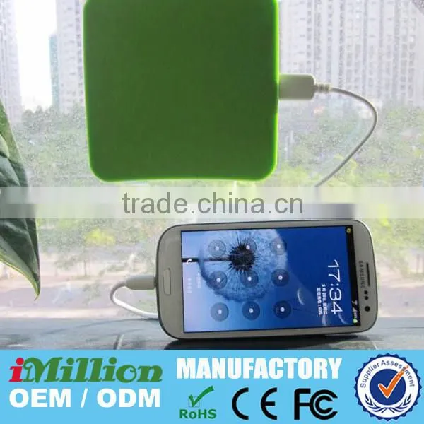 2600mah portable solar mobile phone charger/solar cell phone charger/solar power bank