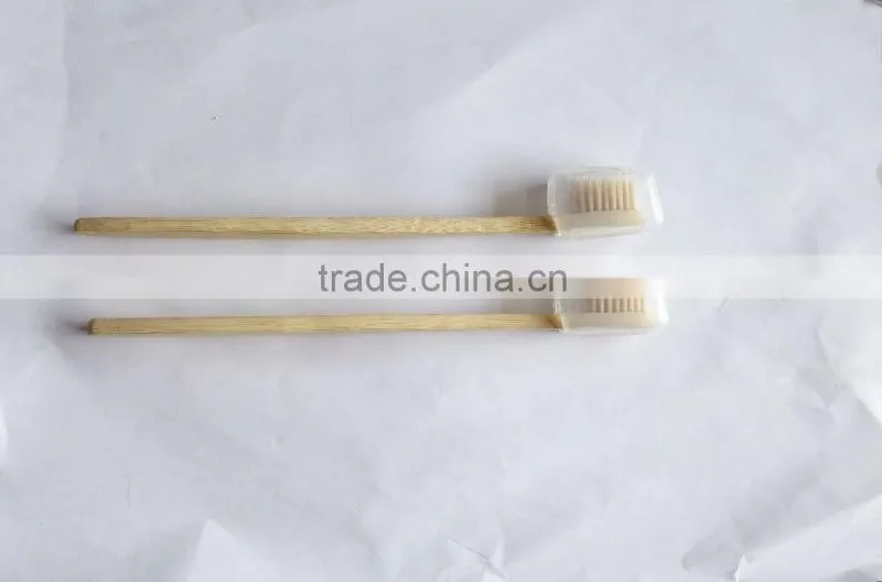 High quality biodegradable bamboo charcoal fiber bristles wood toothbrush