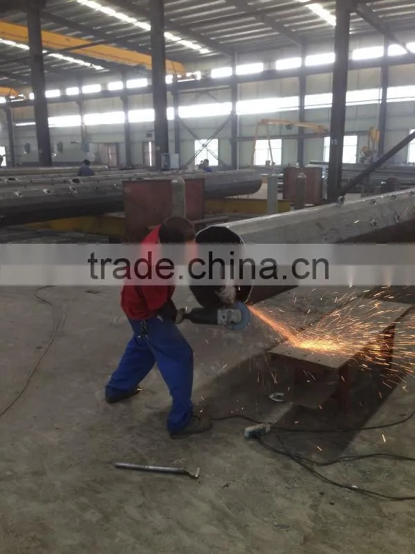Steel galvanized microwave communications pole