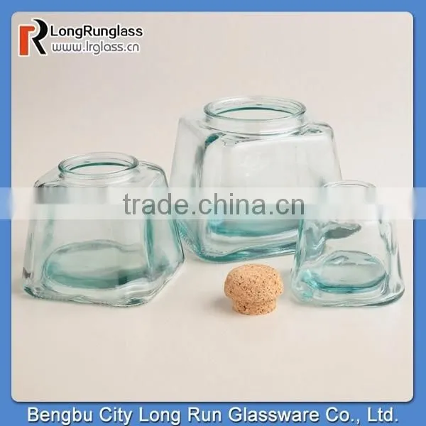 LongRun 5oz Apothecary Spice Glass Jars with Lids Special Shape Glass Holder