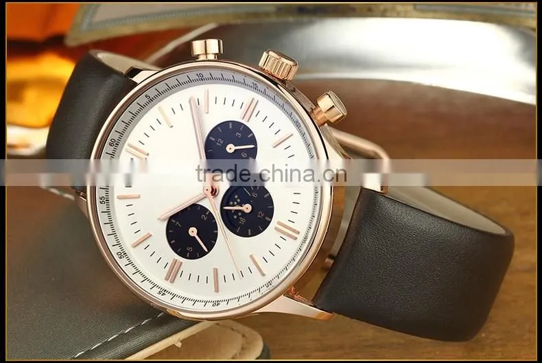 Alibaba Express Hot Selling Round Face Watch,Fashion Sport Watch For Men,Vogue Genuine Leather Watch Men With Japan Movt
