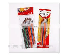 White Box/Opp bag/Blister card Packing Wooden Handle Wool Hair Artist Brush/wooden artist brush/oil painting brush/artist brush