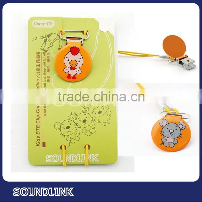BTE hearing aid protector with animal logo for children