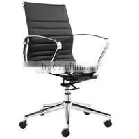 Ergonomic Swivel/Tilt White Chair Leather with Wheels