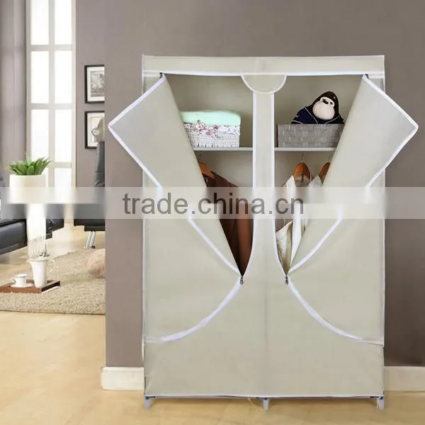 Assemble Multi-compartment Collapsible Closet Cabinet Wardrobe, Non-woven Fabric Wardrobe Cabinet