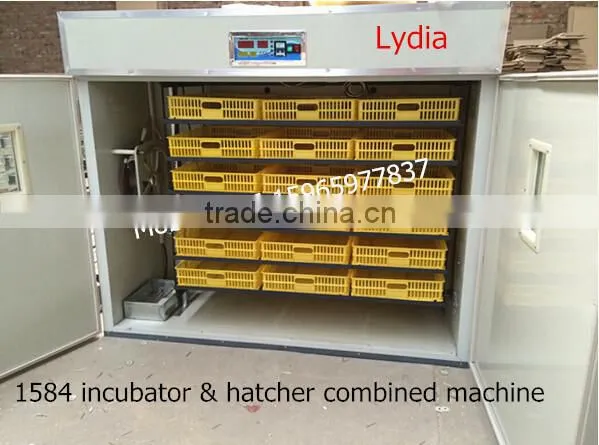 new type 1584 chicken incubator with CE,setter&hatcher combined egg incubator from lydia