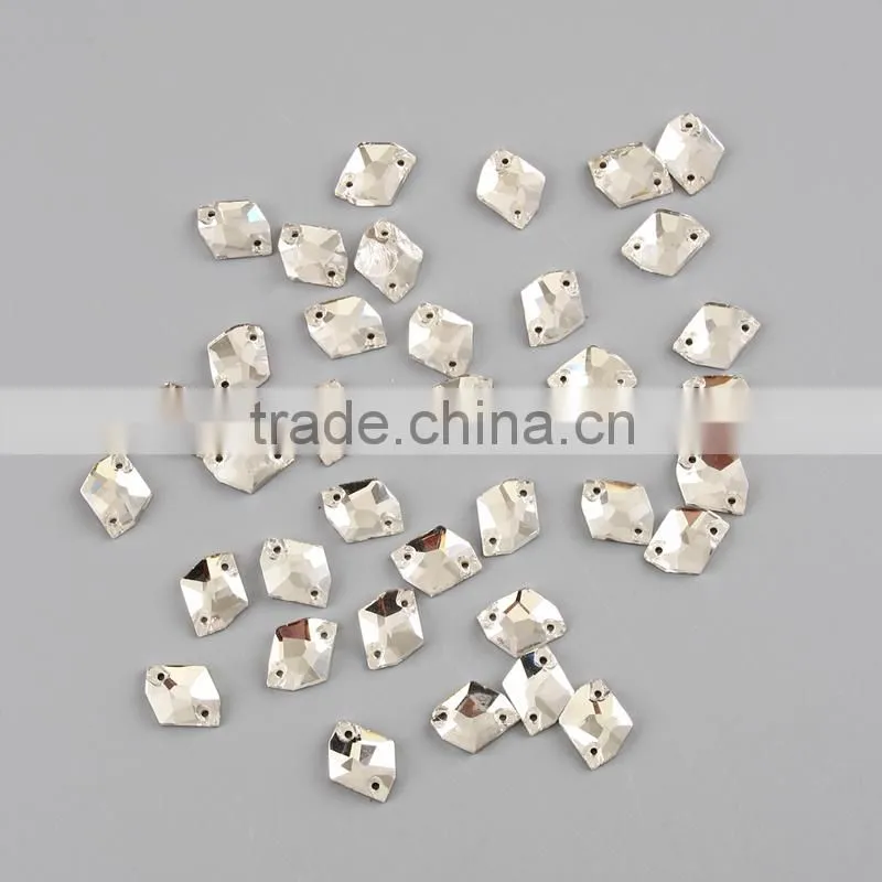 13*17mm pujiang flat back cosmic sew on rhinestone