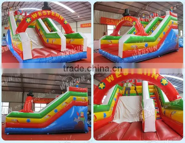 Approved EU Safety Standard inflatable western cowboy slide