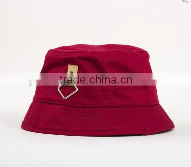 2014 custom your logo plain white cotton bucket hat