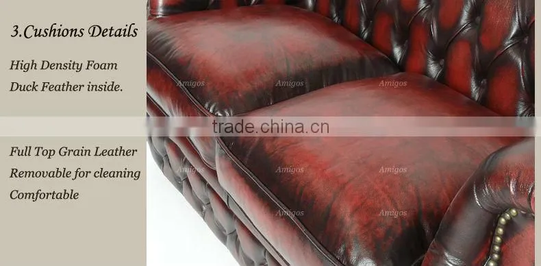 Excellent Leather 3+1 Seaters Chesterfield Sofas