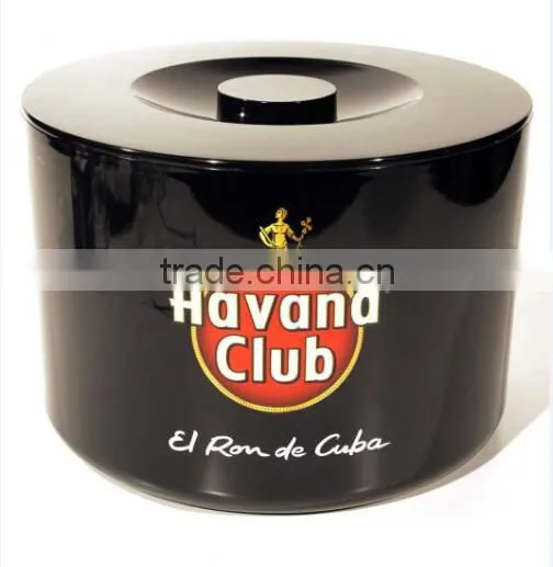 Plastic double layer ice bucket, havana club ice bucket