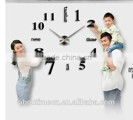 3D Removable vinyl decal EVA clock design wall sticker