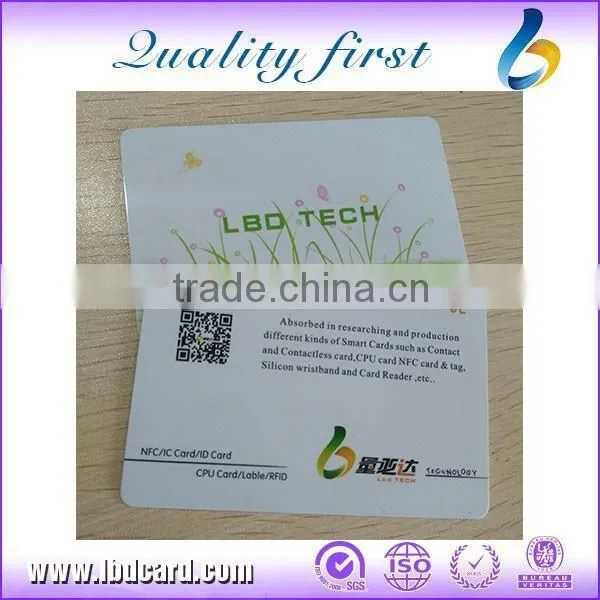 Shenzhen Factory Price RFID Fudan F08 1K Club Cards