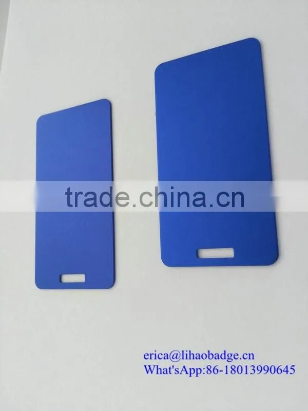 oxidation metal nameplate,blue color metal nameplate