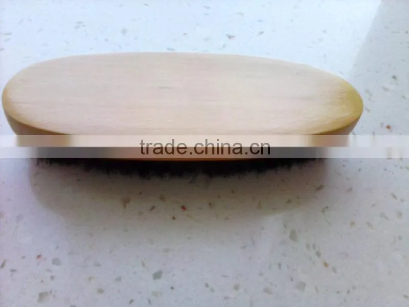 Factory price cheap round shape wooden shoes brush