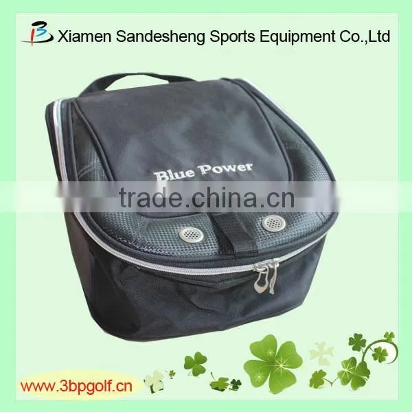 custom pu leather golf shoe bags