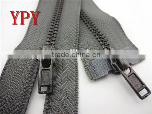 light black nickel metal zipper
