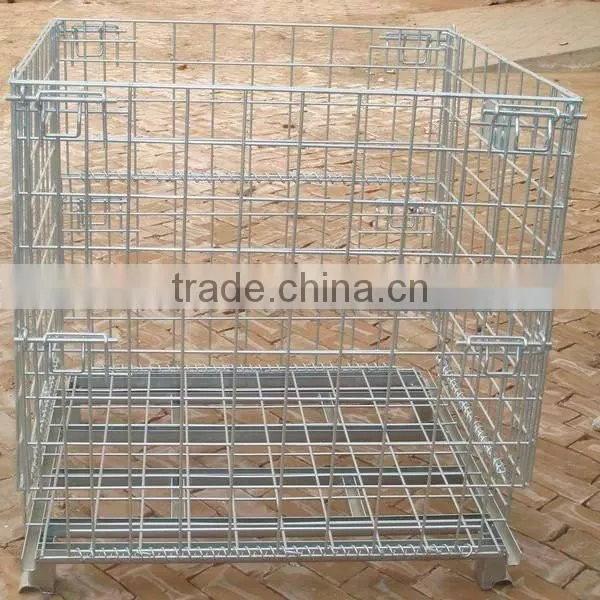 galvanized wholesale folding metal turnover basket