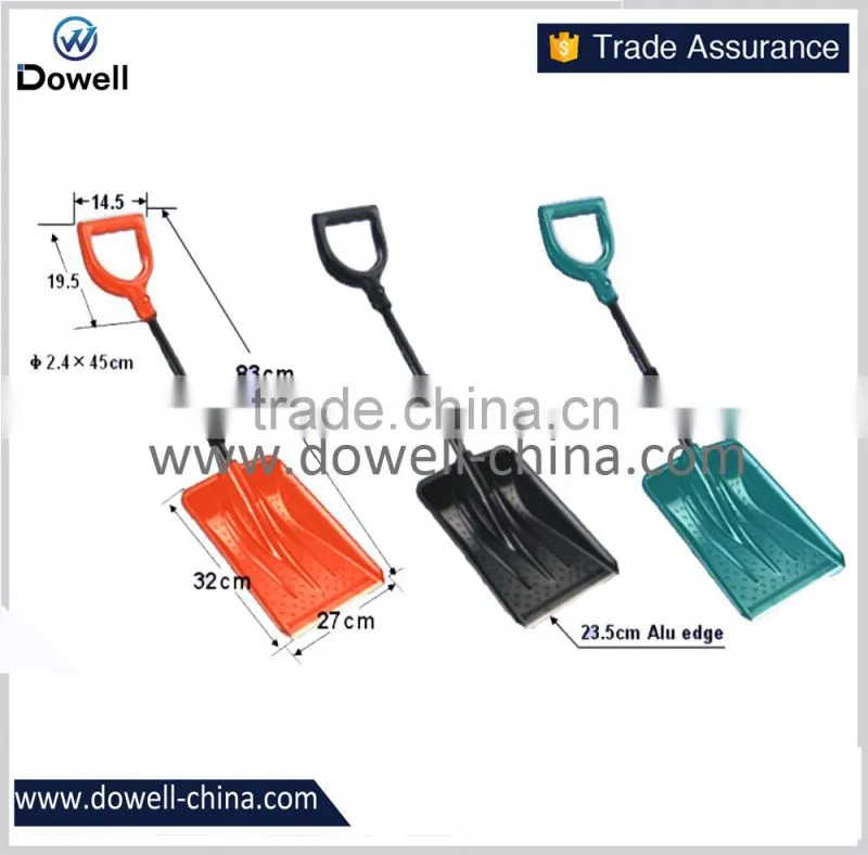 Large D shape grip portable plastic snow shovel