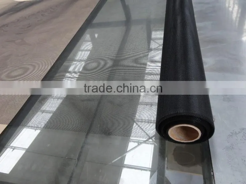 Premium quality black coated wire mesh/black coated ss wire mesh for window
