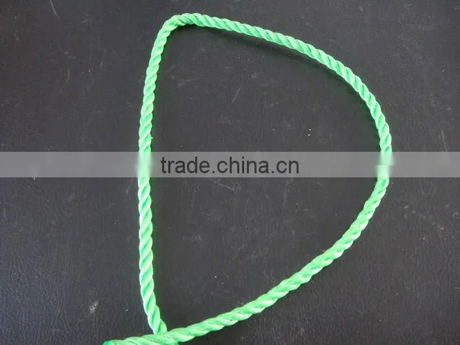 3-strand twist green pe splitfilm rope