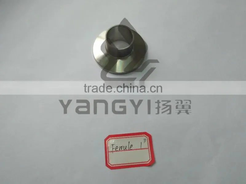 stainless steel 1'' tri clover clamp with end cap ferrule and gasket