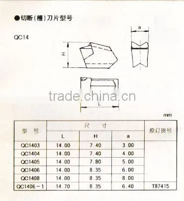 factory supply cnc machine parting grooving carbide inserts