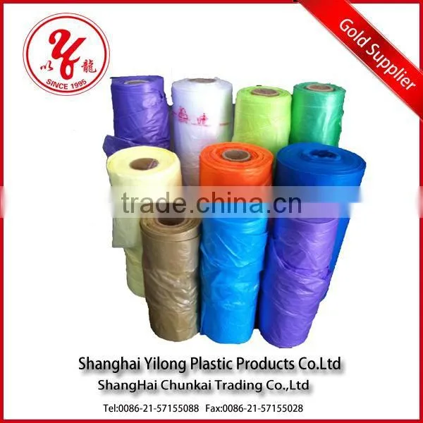 plastic t-shirt bags on roll