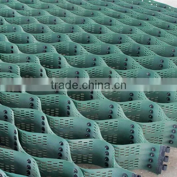 High strength HDPE geocell used in road construction