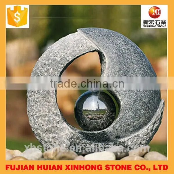 outdoor natural stone garden water fountain